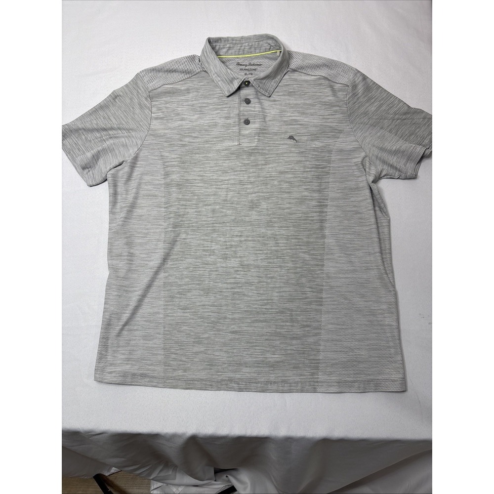 Tommy Bahama IslandZone Mens XLGray  Performance Polo Shirt